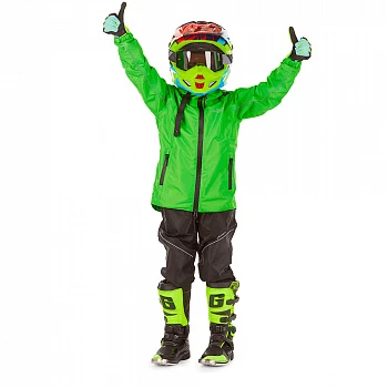 Детский комплект дождевой (куртка, брюки) EVO Kids GREEN (мембрана)