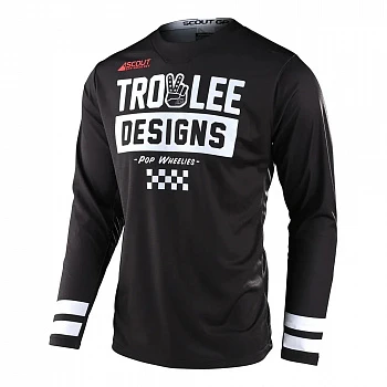 Мотоджерси Troy Lee Designs SCOUT GP Jersey Peace & Wheelies Black