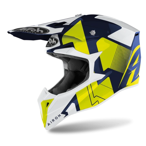 Мотошлем Airoh WRAAP, Raze Blue Gloss