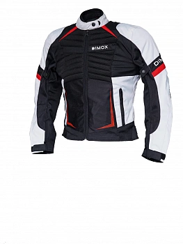 Мотокуртка DIMOX POLYANKA TEXTILE JACKET, черный/белый/красный Комбинированный женская