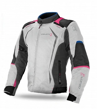 Мотокуртка DIMOX HORIZON WOMEN (WSD-JR49), ICE/PINK Текстиль женский